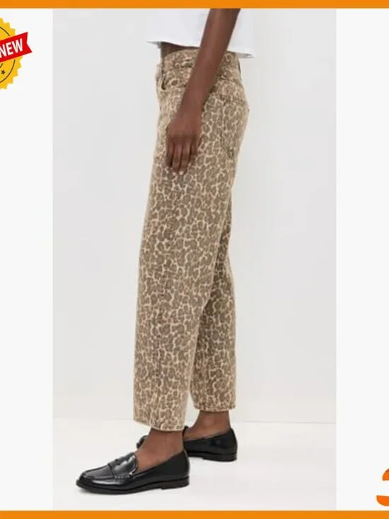 Mid-Rise Wide Leg Ankle Jeans, Non-Stretch Denim, Runs Large - Picture 4 of 6